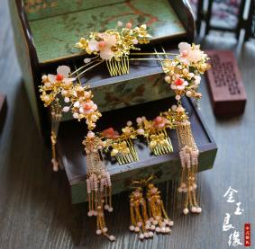 【豊富な，高品質】 /女性用 かんざし 手作り 髪飾り 櫛 かんざし 簪 イヤリング 合金 花 ピンク 八点セット 同梱可能 dreamgardenjp(かんざし)｜売買されたオークション情報、yahooの商品情報をアーカイブ公開 - オー かんざし