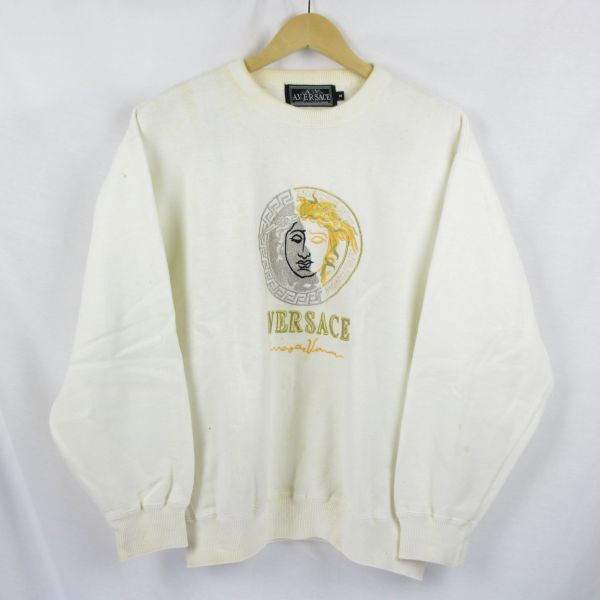 90s 古着 A.VERSACE メデューサ刺繍 トレーナー sizeM/アルフレッド 
