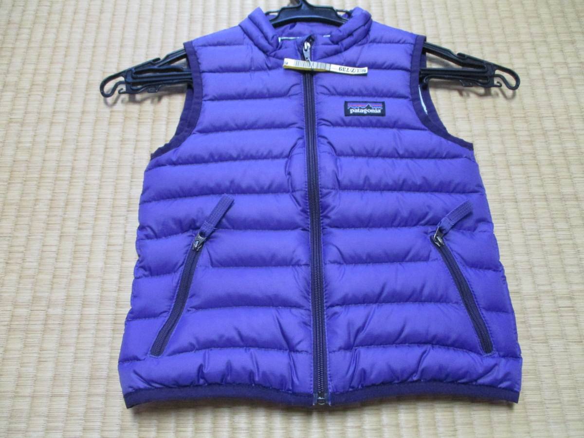 ★☆クリーニング済 patagonia パタゴニア パープル ダウン ベスト 2T 60506FA14☆★_2