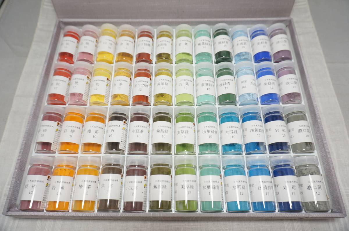 ナカガワ胡粉 鳳凰 水干絵具 38本セット | ナカガワ胡粉 鳳凰 ゆめ画材