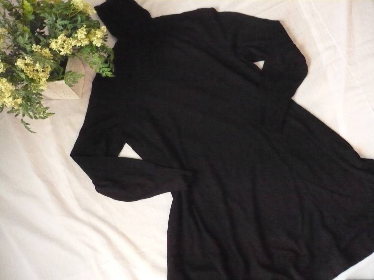 ダーマコレクションニットワンピース お洒落！DAMA ダーマ 黒タートル