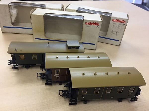 HOゲージ☆ 鉄道模型 marklin メルクリン 客車 貨物 3両おまとめ 格安