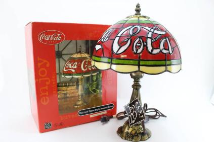☆1円スタート☆希少☆新品 coca cola コカコーラ ステンドグラス調