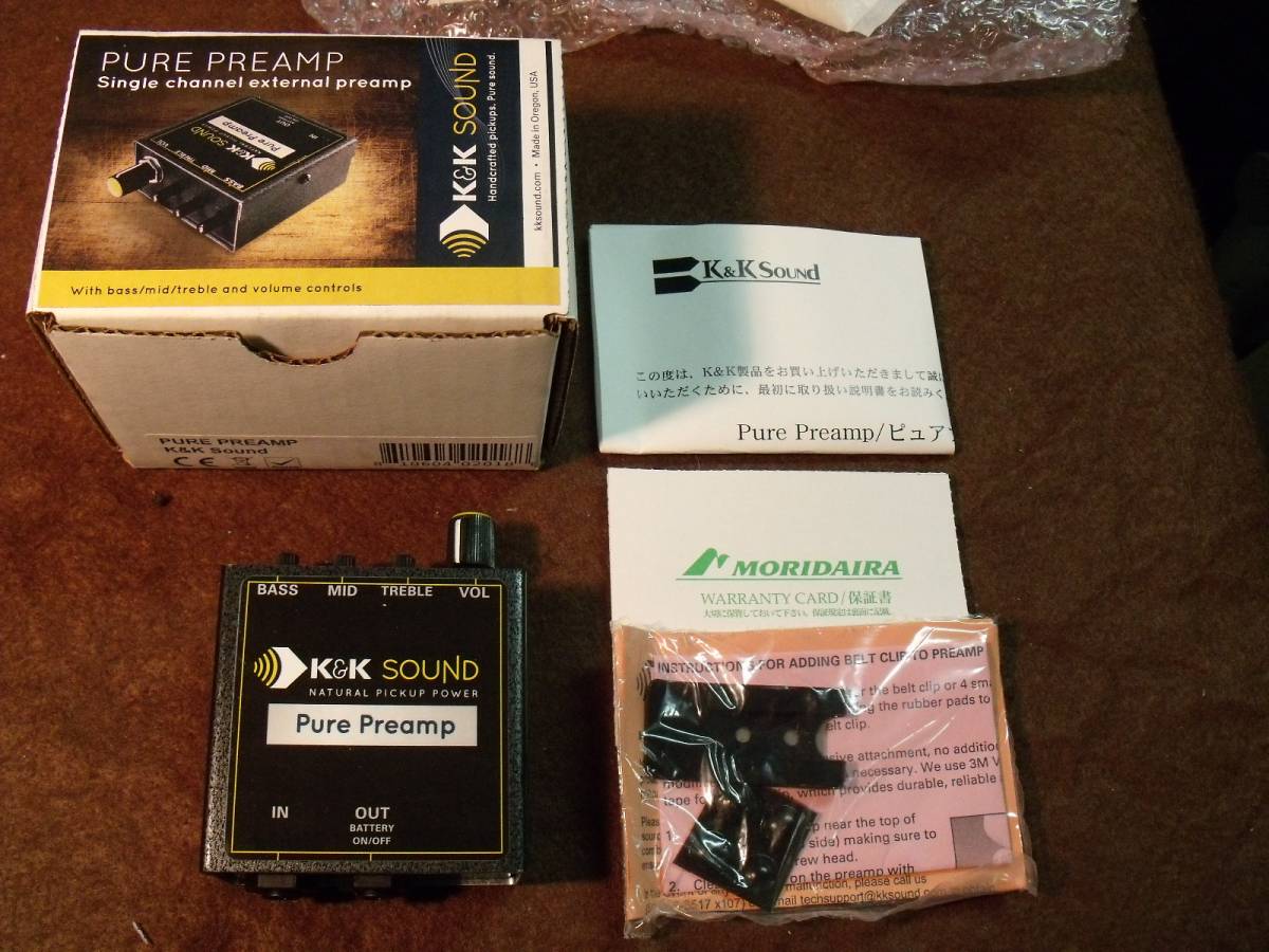 K&K Sound Pure Preamp アコーステックギター用プリアンプ K&K