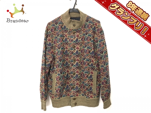 | ミッソーニ 中古・古着通販missoni MISSONI(ミッソーニ) リバーシブルジャケット ボーダー柄 ミッソーニ MISSONI ジャケット ブルゾン サイズ48 M ライトグリーン×パープル×マルチ メンズ UOMO/春・秋物