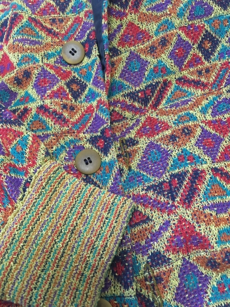 | ミッソーニ 中古・古着通販missoni MISSONI(ミッソーニ) リバーシブルジャケット ボーダー柄 ミッソーニ MISSONI ジャケット ブルゾン サイズ48 M ライトグリーン×パープル×マルチ メンズ UOMO/春・秋物