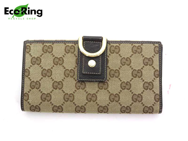 1円 GUCCI グッチ GGキャンバス×レザー 二つ折り 財布 ウォレット 小銭入れ メンズ レディース ブラウン系 AC5878uM グッチ GUCCI 1円 FE8619 ラウンドファスナー FW0564