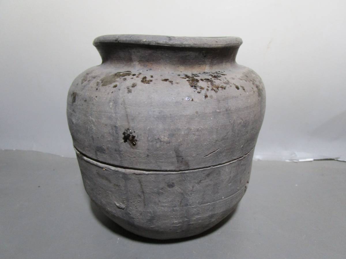 はじょうもんつぼ）室町時代 ○骨董美術品！古備前波状文壺（こびぜん