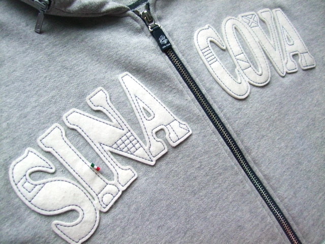 SINA COVA シナコバ 裏に花柄◇LUPO 美品 船長エンブレム LUPO DI MARE SINA COVA/シナコバ/ロゴ/ジップアップスウェット4L(ジャケットブルゾン