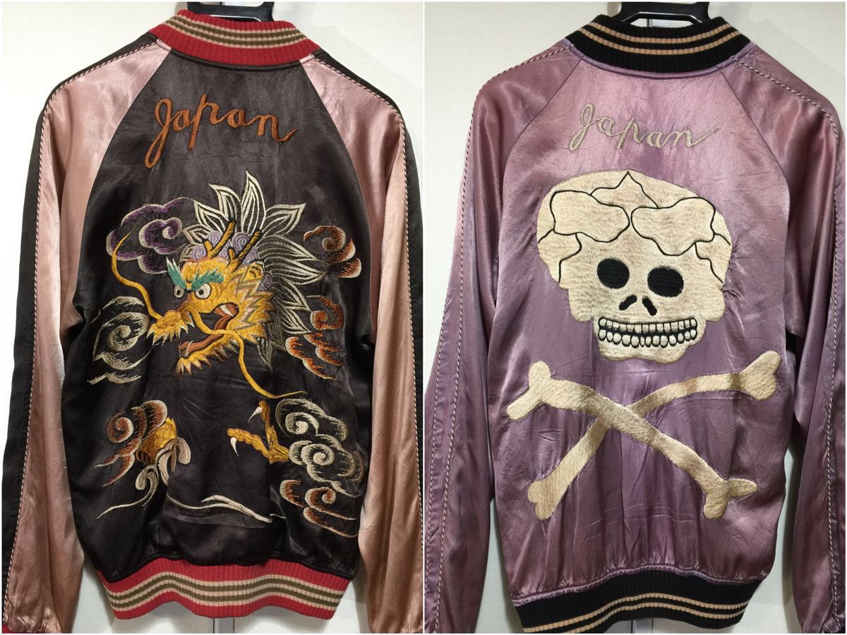 ♪完売モデル☆JELADO ジェラード『Dragon Head×Skull Souvenir』リバーシブル スカジャン M スーベニアジャケット/東洋フラットヘッド