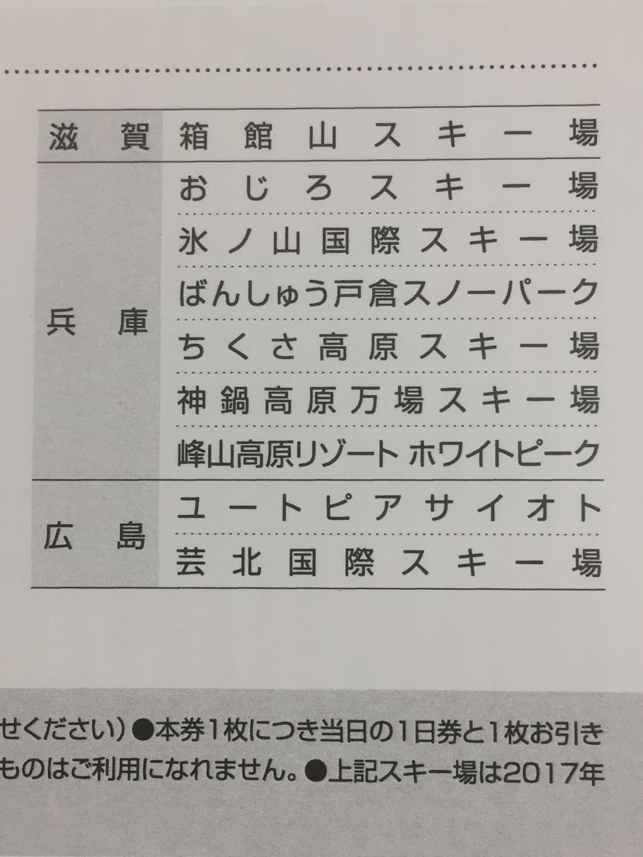 送料無料】マックアース共通リフトご招待券2枚 高鷲スノーパーク