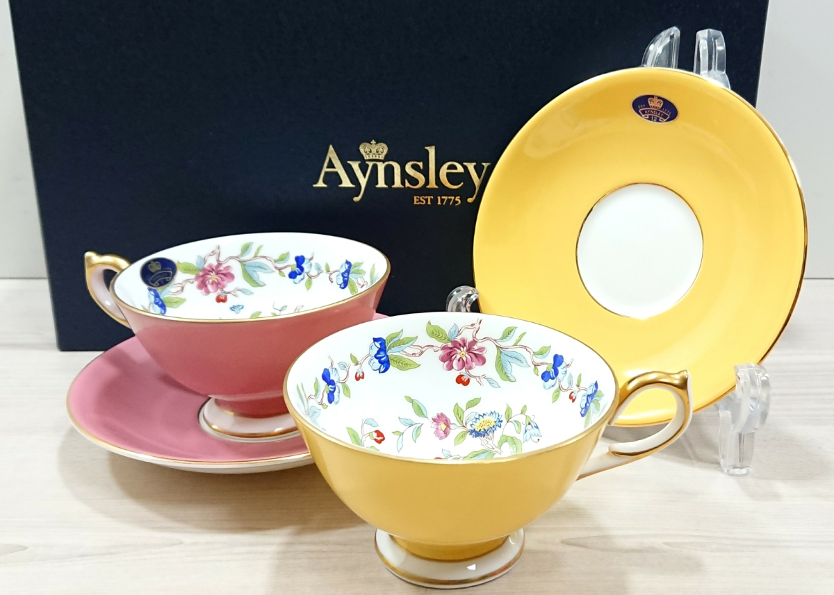 新品 エインズレイ カップ&ソーサー 紗栄子さん愛用 2客セット Aynsley 
