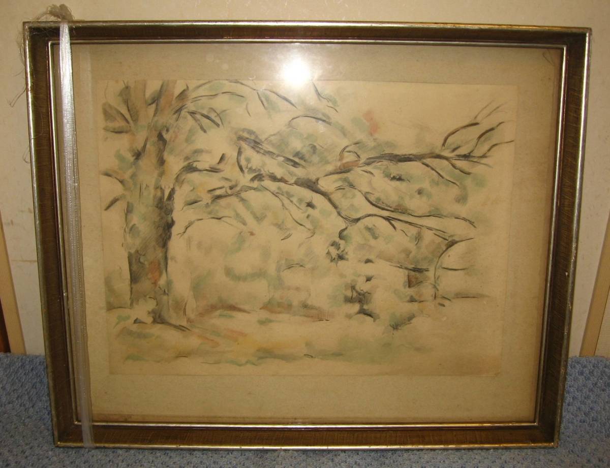 萬 鉄五郎、風景、希少画集画、新品額装付 萬鉄五郎 作 茅ヶ崎風景 額装＊＊ 肉筆 【公式通販】