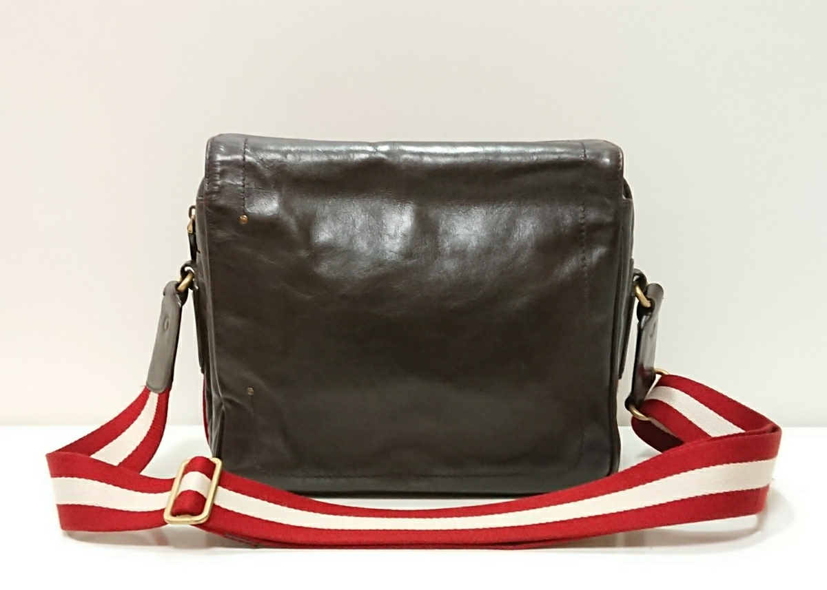 美品 バリー BALLY カーフ ソフト レザー ショルダーバッグ 斜めがけ