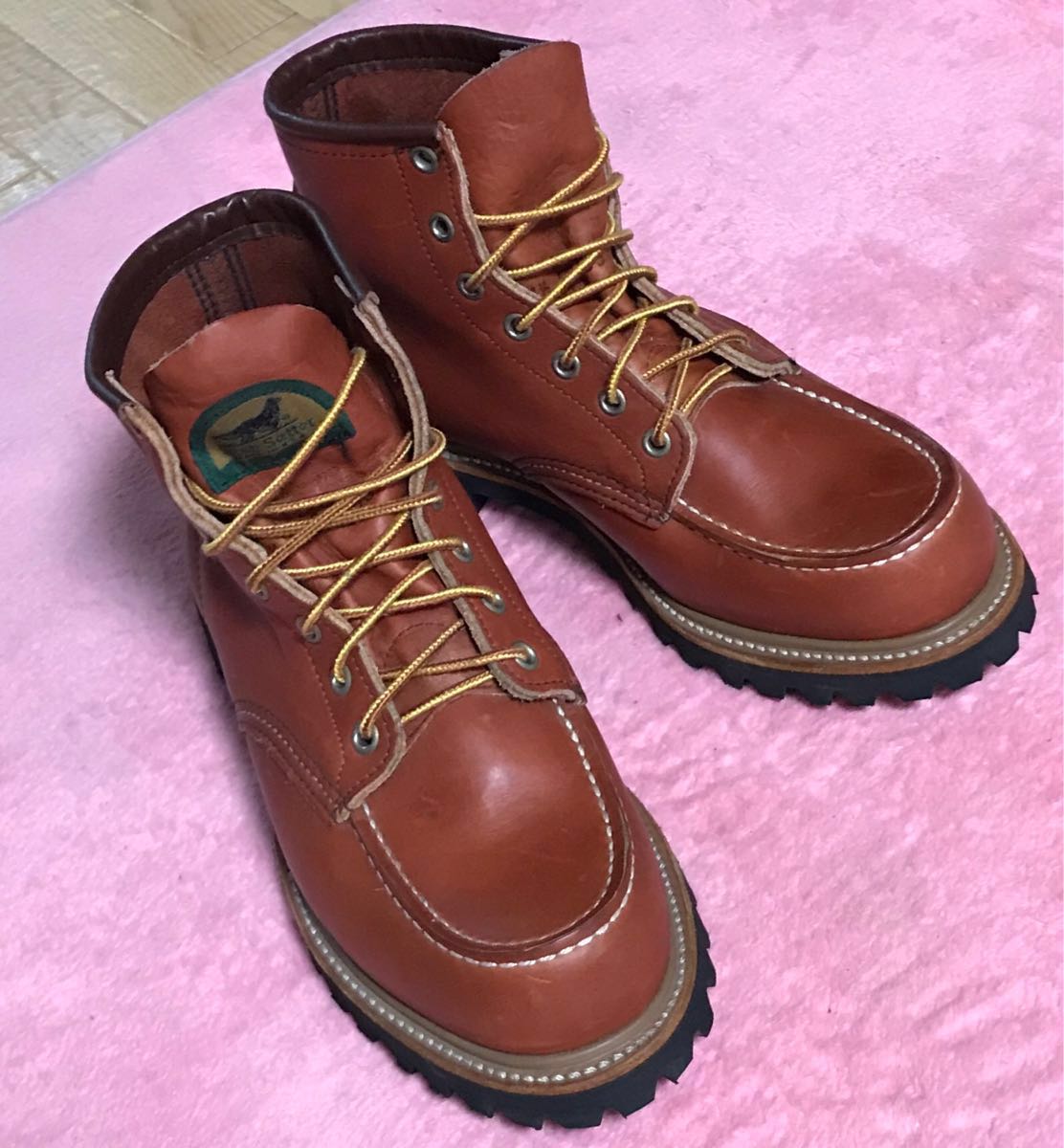 【美品】Vibram アイリッシュセッター レッドウイング8175 犬タグ半円 赤茶 L8E 7 1/2箱無し ワークブーツ 【未使用品】