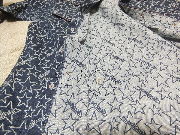 HYSTERICS 総スター柄長袖デニムシャツ☆ヒステリックス ヒステリック 