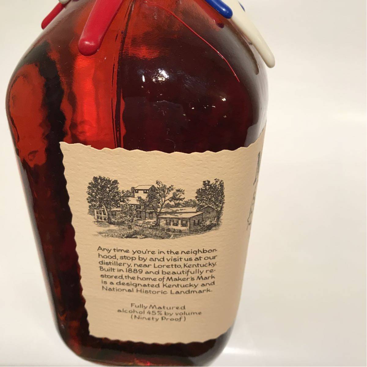 メーカーズマーク ウイスキー Mark Maker's 1000ml トリコロール レインボートップ 【未開封・終売品】メーカーズマーク レッドトップ 箱 正規 45度 ウイスキー
