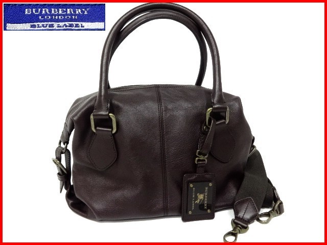 即決☆極美品☆BURBERRY BLUE LABEL バーバリーブルーレーベル 本革 