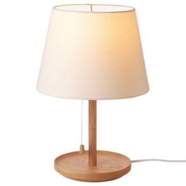 未使用無印良品 無印良品 MUJI 布シェードスタンドライト タモ材 間接