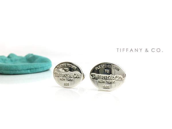【美品】 ティファニー オーバル リターントゥ カフリンクス SV925 美品 磨き済 ティファニー Tiffany & Co. SV925 カフス リターントゥ