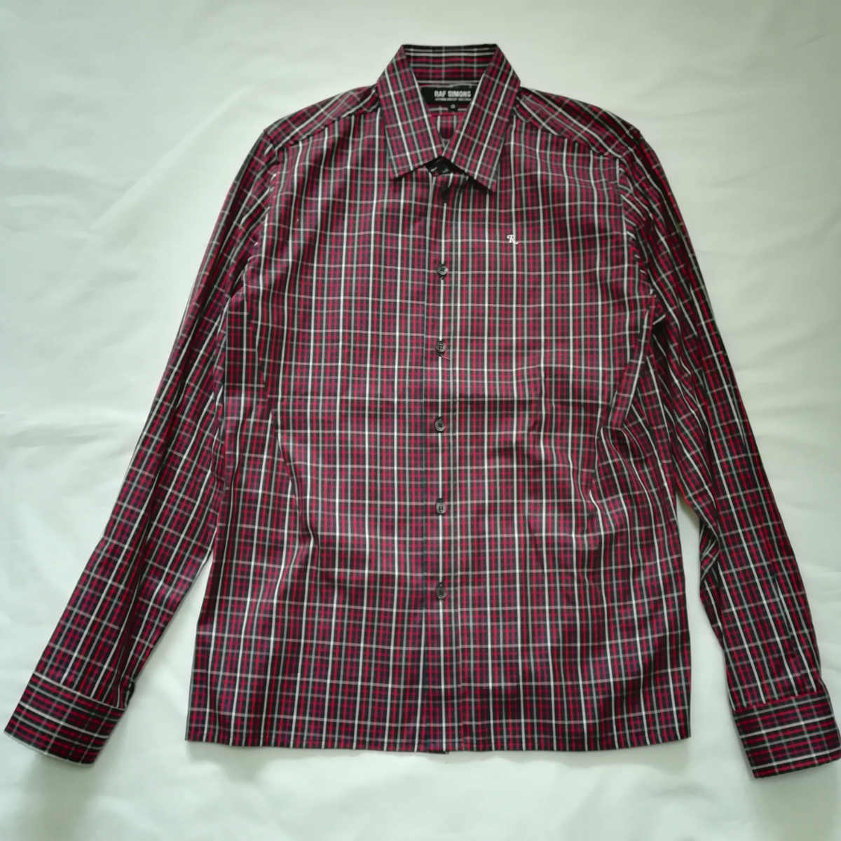 ラフシモンズ 03-04AW チェックシャツ サイズ48 RAF SIMONS RAF SIMONS