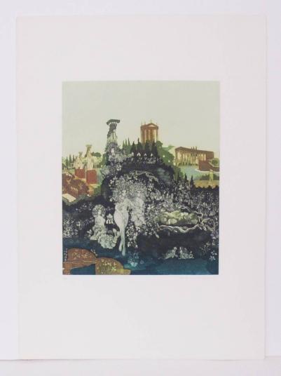  山下清澄 イタリアの幻想Ⅳ フォロ ロマーノ D ed.47/70 エッチング アクアチント 鉛筆サイン シートのみ 額なし(銅版画、エッチング)｜売買されたオークション情報、yahooの商品情報をアーカ 銅版画、エッチング