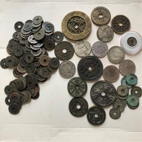 古銭 絵銭 清朝 中国 咸豊重宝 12枚組 N3236中国・絵 順治通宝など
