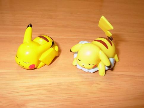 ポケモン ピカチュウ おやすみフィギュア 2種 モンコレ(2004)・ちょい