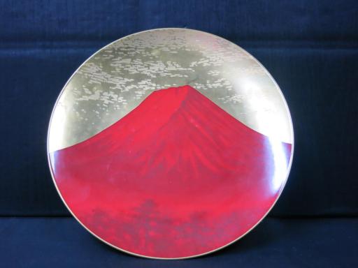 ◇横浜古物◇ 飾り皿 赤富士 NORITAKE JAPAN ノリタケ