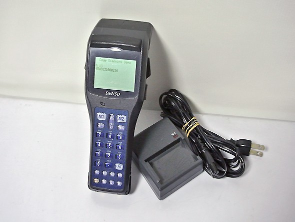 DENSO BHT-300B BARCODE HANDY TERMINAL 充電器 付 デンソー ハンディ
