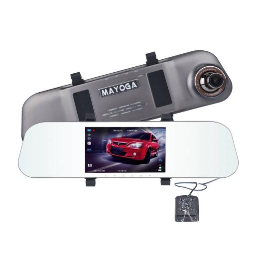 ドライブレコーダー ルームミラー型 MAYOGA A80 ミラー ドラレコ 5.0インチ液晶モニター 防水バックカメラ付 前後 カメラ 高画質1080ｐ