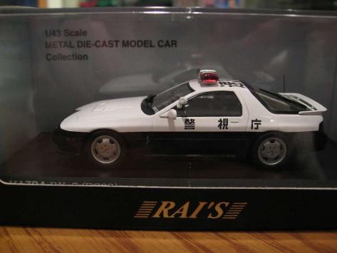 RX-7 0 1⁄43 マツダ (FC3S) FC3S レイズ Mazda 警視庁 Silver ホワイト 