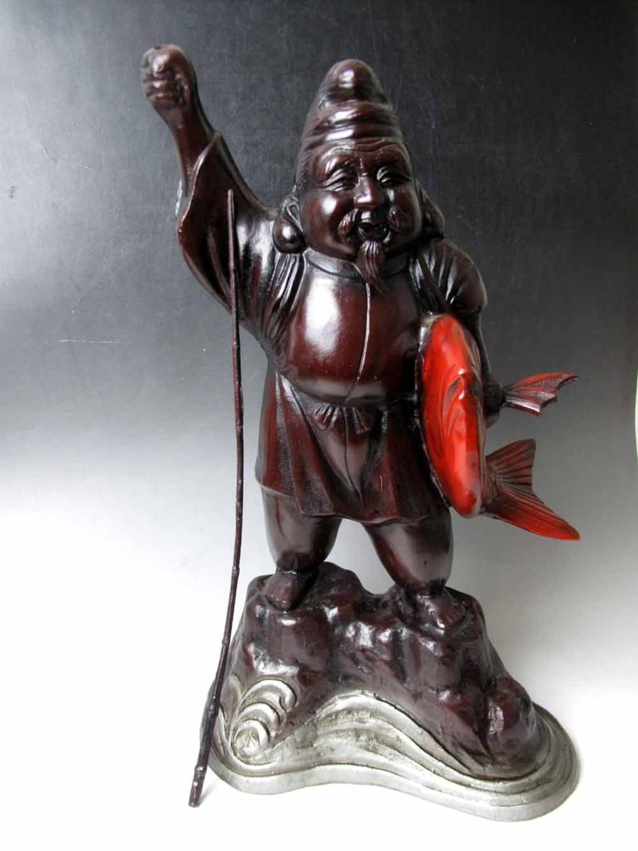 七福神 縁起物 恵比寿 置物 | 像 鯛 恵比寿様と鯛 エビス 実は釣りに縁