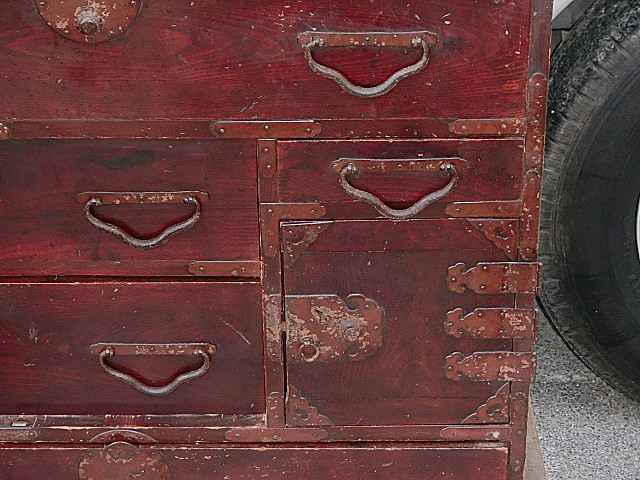 時代もの 江戸時代 明治時代 時代箪笥 時代金具 鎌倉赤塗 銭函 銭箱