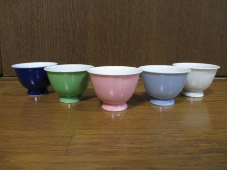 ◇◇平安春峰造 五色(色違い) 煎茶 茶碗 五客◇◇ (茶碗)｜売買された