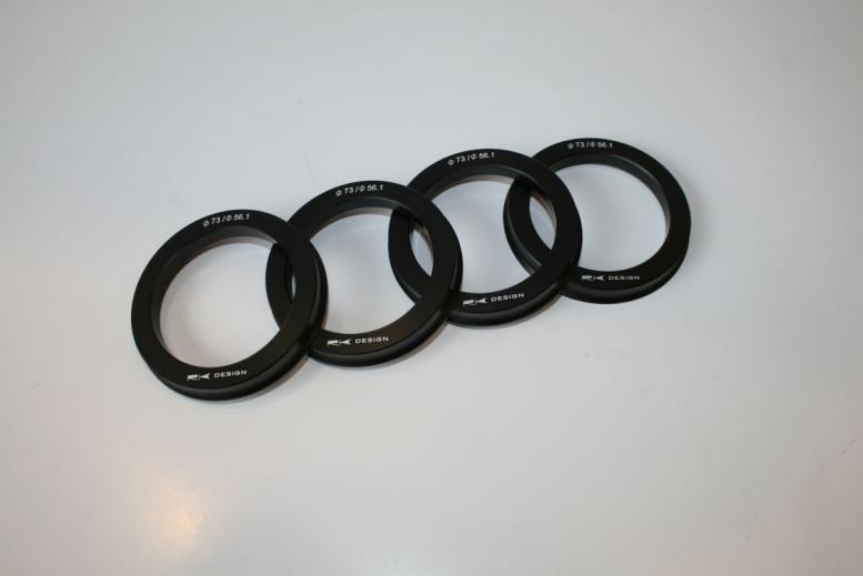 ◆RK DESIGN◆ハブリング　BMW ミニ　レイズホイール用 65mm - 56mm（４個セット）◆鍛造アルミ◆ R50 R52 R53 R55 R56 R57 R58 R59