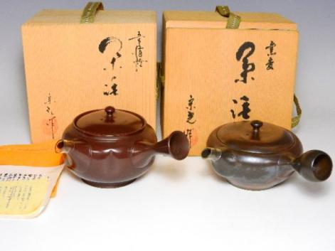 999/□梅原宗光(宗弘) 茶注2点 常滑焼 共箱 共布含 共栞含 急須 茶器