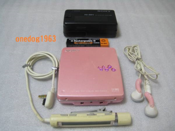 ◇即決◇ソニーHiMDウォークマン MZ-EH50/MDLPピンク 充電器