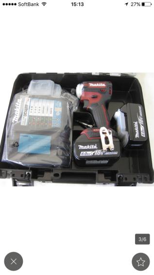 ★マキタ★最新モデル★18V6.0Ahインパクト【TD171DGXAR】オーセンティックレッド新品