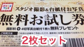 【AA11】2枚セット スタジオマリオ 無料お試し券 19，008円相当 送料無料！ 追跡付きですので安心です! 有効期限：2019 1月31日迄 複数あり