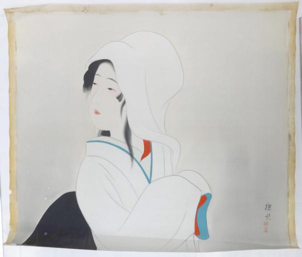 真作⁄森寛斎⁄明月杜鵑図⁄楼閣図⁄桐題箱付⁄布袋屋掛軸HH-108 真作⁄森