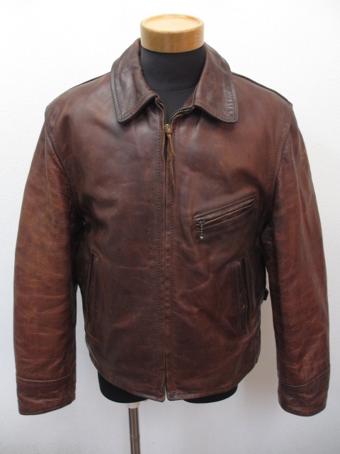 100%新品，お買い得 AERO LEATHER Halfbelt HORSEHIDE サイズ 38 エアロレザー ハーフベルデット ライダース 革ジャン 馬革 レザージャケット バイカー(エアロレザー)｜売買されたオークション情報、yahooの商品情報をアー エアロレザー