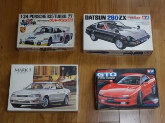 【まとめて４台】☆タミヤ☆ ☆イマイ☆　☆青島☆　280Ｚ　三菱ＧＴＯ　ポルシェ935　マークⅡグランデＧ　1/24　当時物・希少・廃番品等 