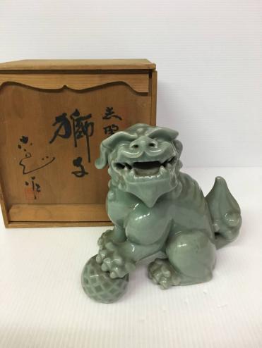 鍋島青磁獅子 獅子 古伊万里（鍋島様式）青磁獅子香炉 鍋島青磁 Yahoo!オークション