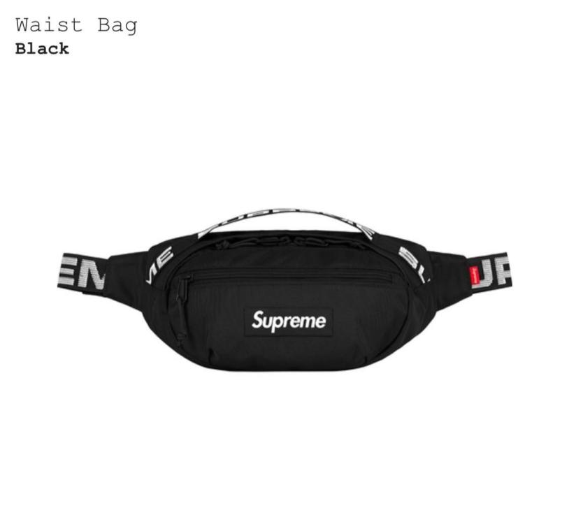 18SS Supreme Waist Bag 国内正規 新品 ウエストバッグ 黒 ブラック
