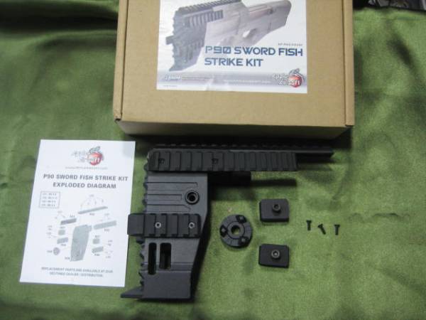新品APPLE製KINGARMS，JG，マルイ，P90用レールシステムです