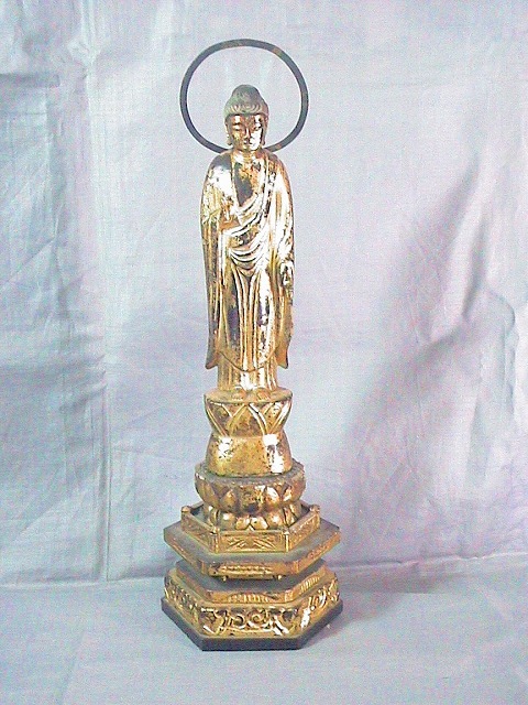 セール，得価 蔵出し珍品 木彫阿弥陀如来立像 本物保証 仏教美術古民具(木工、竹工芸)｜売買されたオークション情報、yahooの商品情報をアーカイブ公開 - オークファン 木工、竹工芸