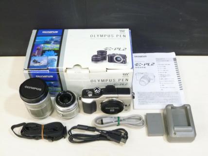 1円 スタート○中古○OLYMPUS PEN Lite E-PL2 ダブルズームキット