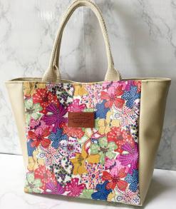 ハンドメイド★リバティ♪合皮☆トートバッグ