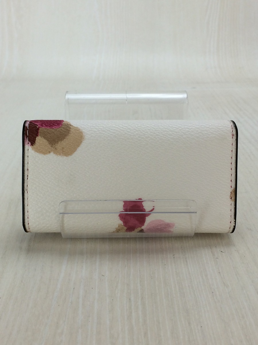 品質保証，低価 COACH◆キーケース/フェイクレザー/WHT/花柄